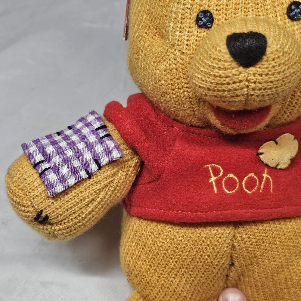 Disney Store Winnie The Pooh Exclusive Authentic Original 12” Crochet Stuffed - Picture 8 of 12